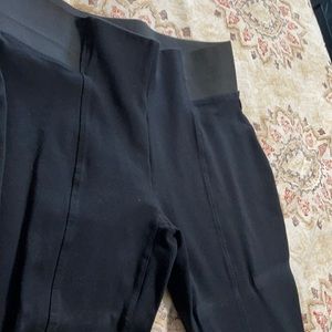 Black front seam pants